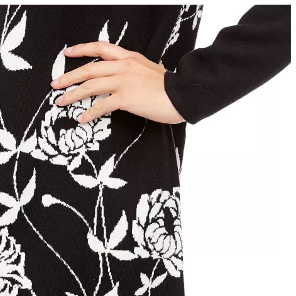 ALFANI Arched Garden Cardigan Black Petite Small PS SP $80 NWOT - Picture 3 of 11